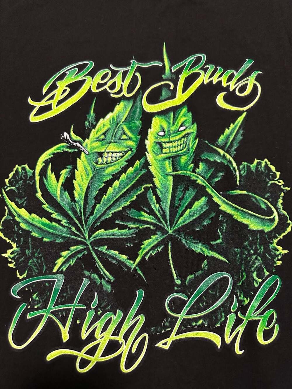 Suma Platinum Best Buds High Life Weed Pot Leaf Graphic T-Shirt, Small
